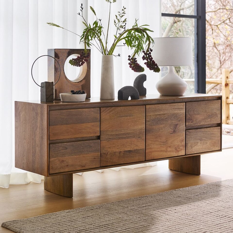 Anton Solid Wood Media Console (173 cm) West Elm Australia